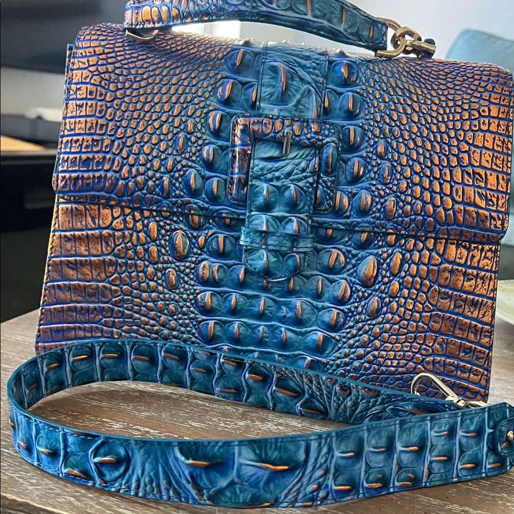 NWOT Brahmin Blue and copper Bag - Picture 10 of 10